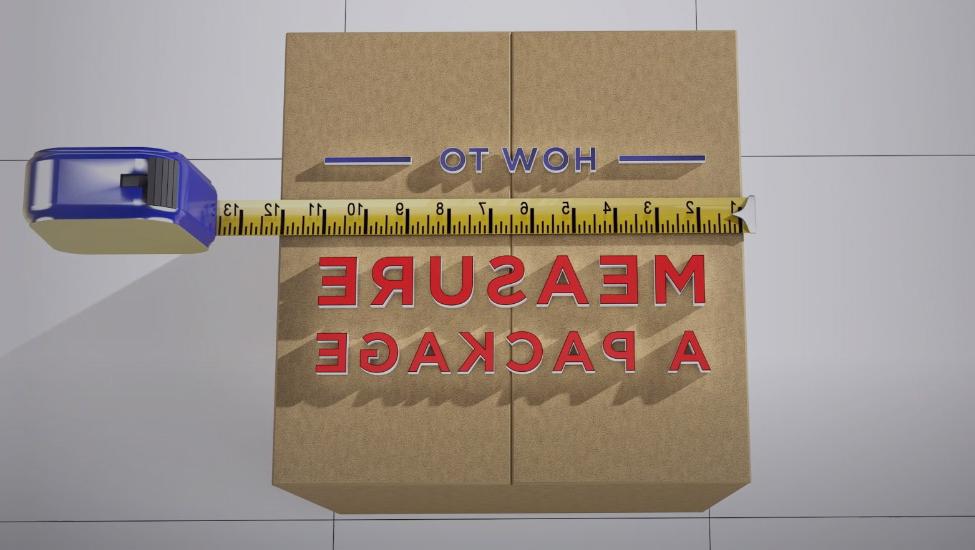 如何用卷尺测量棕盒测量包装视频图像.